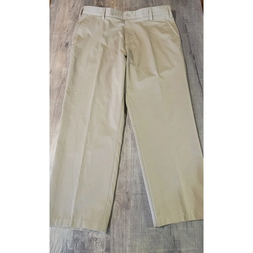 Adidas Mens 34x30 Beige Straight Leg‎ Performance Tech Golf Chino Pants Euc